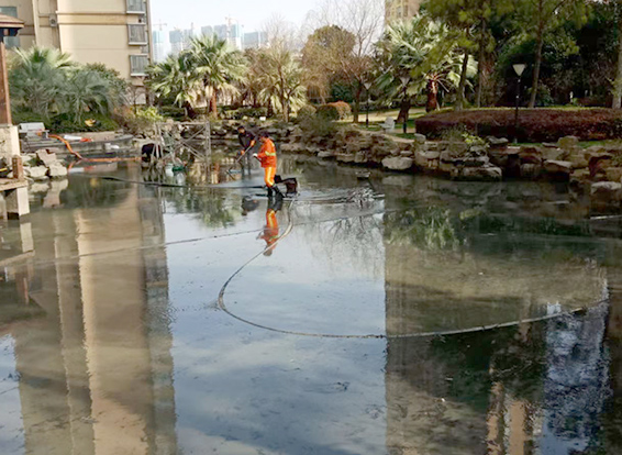浠水景观池淤泥清理